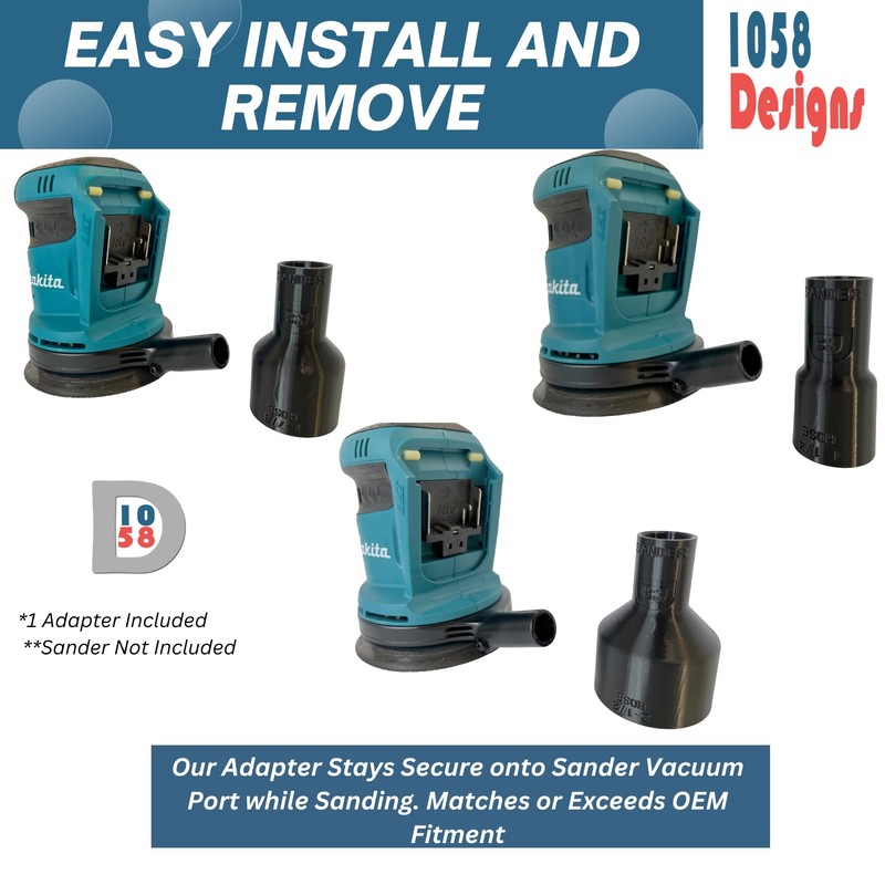 Sander Vacuum Adapter for most Makita Sanders - Shop Vac