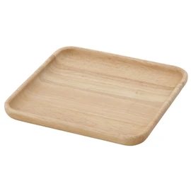Fuji Boeki Wooden Square Dish M Bonheur 96220