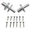 2 Sets M12 Metal Bedpost Connectors Screw-in T-nut Bedpost Connectors