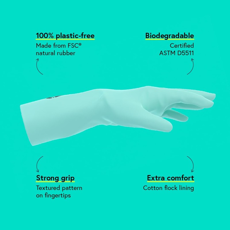 SEEP Eco Large Rubber Gloves - 3 Pack - Kitchen