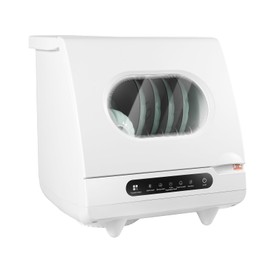 LIAPDG 1200W Mini Countertop Dishwasher, Full Panel Control Dish Washing Machine Portable Compact Dish Washing 5 Wash Programs of 2-6 Sets Dishes with 360° Spray Arms for Small-Sized Houses