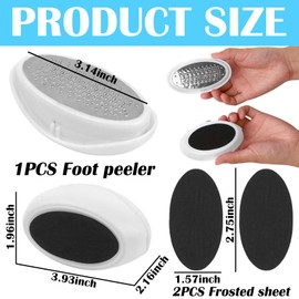 Auuyban Foot Exfoliator Tool, Portability Heel Peeler Scraper Remover for Callus, Cracked Removal, Dead Skin