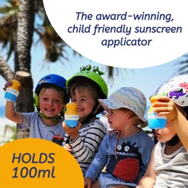 Solar Buddies Duo Green Blue Pack Of Solar Buddies Refillable Roll On Sponge Applicator For Kids, Adults, Families, Travel Size Holds 100ml Travel Friendly for Sunscreen, Suncream and Lotions