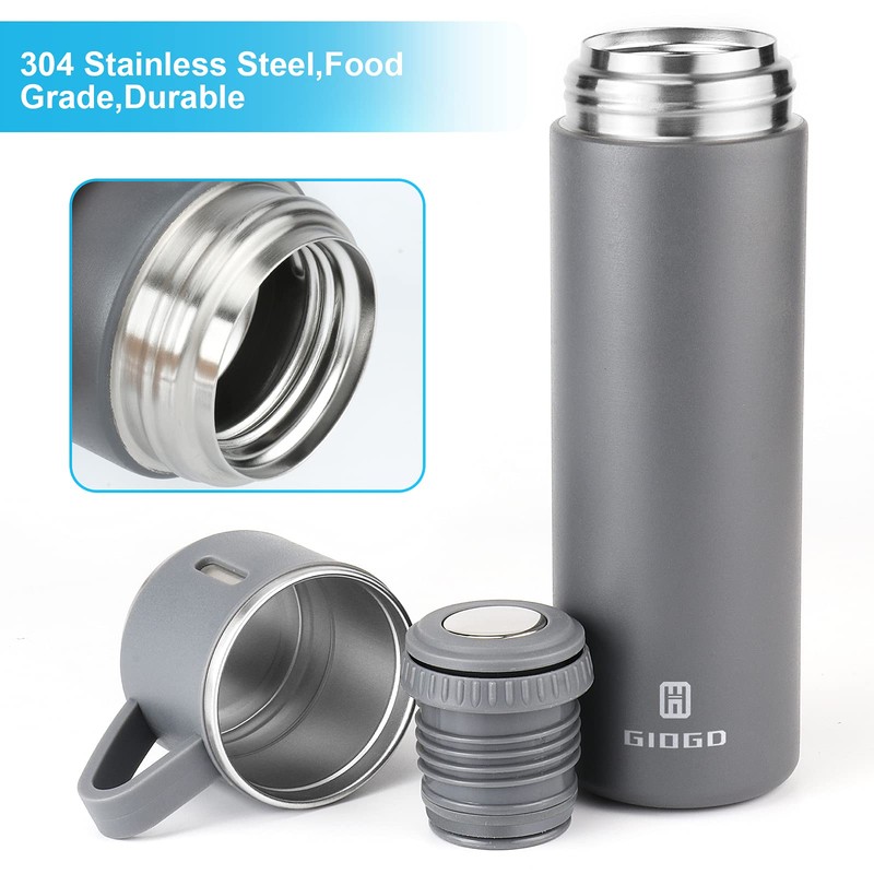 Stainless Steel Thermo 16.9oz Vacuum Insulated Bottle with Cup for