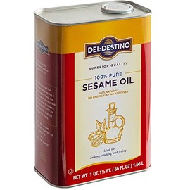 Del Destino 100% Pure, All Natural Toasted Sesame Oil - 1.66 Liter | 1 Tin