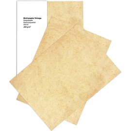 Betterpress® 50 Sheets Vintage Certificate Card 200 g A4 Old Paper Premium Vintage Cardboard Ideal as a Menu, Certificate and Certificate