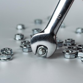50 x Flange Nuts with Locking Toothing M5 - Serrated Hex Nuts - Collar Nuts - Locking Tooth Nuts - Threaded Nut - Rust-Proof Galvanised