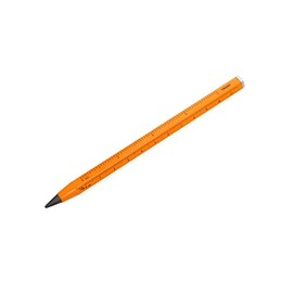 TROIKA Construction Endless - PEN20/NO - Multitasking Pencil with Endless Tip (Interchangeable) - No Sharpening - Aluminium, Metal - Neon Orange