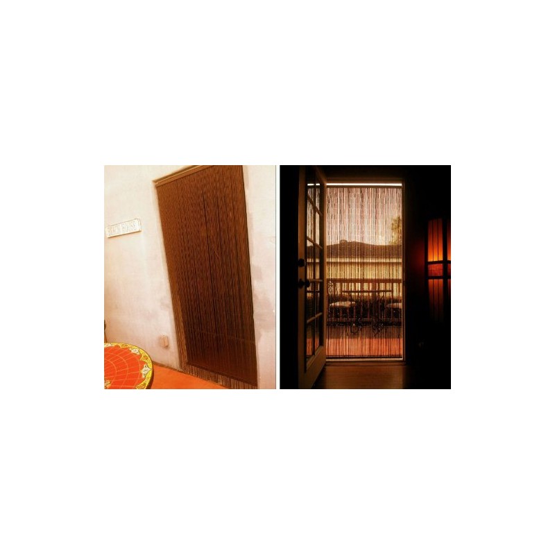 ABeadedCurtain 125 String Dark Brown Beaded Curtain 38% More Strands