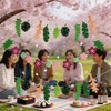3 個セット フェルト製 トロピカル葉 & 桜ガーランド 壁飾り 屋内屋外兼用 モンステラ バナナリーフ