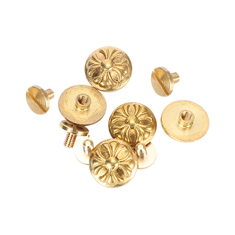 10 Sets Rivets Studs Screw 13mm Chrysanthemum Leathercraft Button Decoration