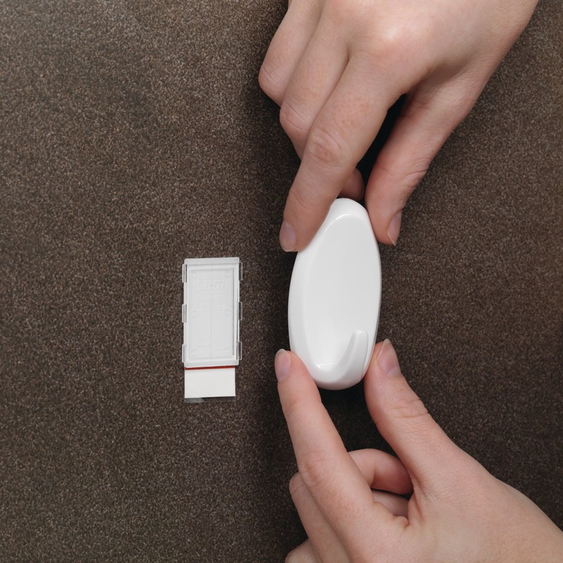 Tesa 58013-00052-01 Oval Hooks: 2 Hooks And 4 Strips, Size