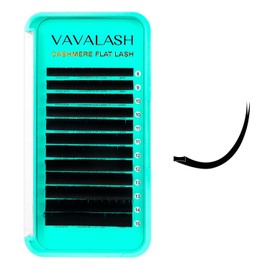 VAVALASH Cashmere Faux Mink Ellipse Flat Lashes 0.15 0.2mm C D Curl 6-17mm Soft Lightweight Classic Lash Extensions Matte Split Tip Natural Eyelash Extensions Professional Salon Use(0.15-DD-14mm)