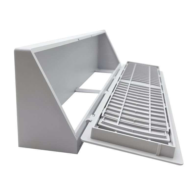 Plastic Baseboard Register (18", White)