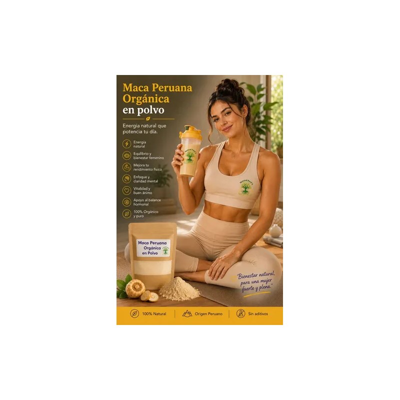 Maca Peruana En Polvo Amarilla- 250g Premium - Complejo B