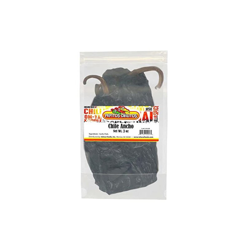 PEPITOS CHILITOS/Chile Ancho 3 oz. Resealable Bag - Natural and