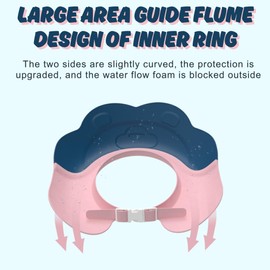 Baby Shower Cap - Waterproof Bath Visor for Toddlers 1-3 Years, Extra Soft Silicone Hair Washing Hat for Kids, Keep Water Out of Eyes(Animal Design) (Pink)