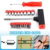 PATIKIL 100pcs Rubber Cap 1.5mm Inner Diameter 15mm Length End
