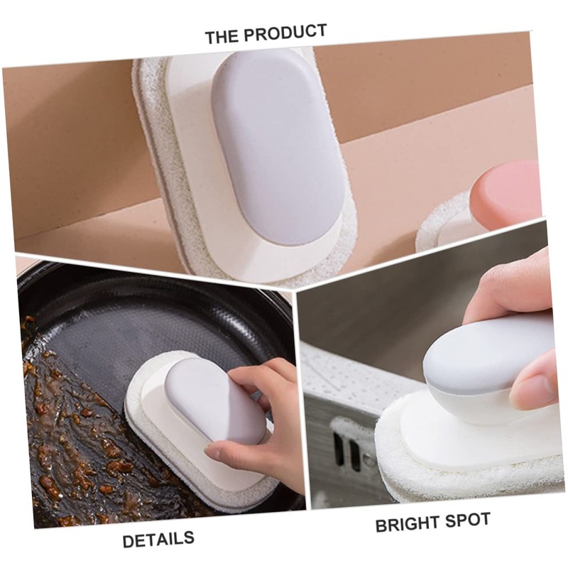 OHPHCALL Kitchen Cleaning Brush with Handle Versatile Countertop Bathroom Scrubber