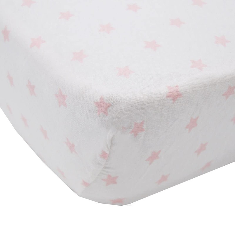 BabyCalin - Set of 2 Fitted Sheets Pink / Star