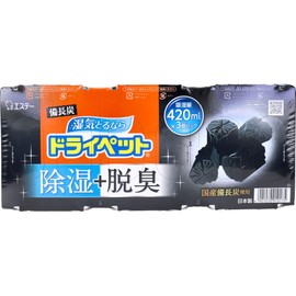 Binchotan Dry Pet 14.2 fl oz (420 ml) x 3 Packs