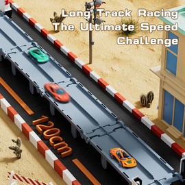 Bearbao Toddler Truck Toys for 3-8 Years Old Boys, Foldable 2 Layer Carrier Truck Transport Car Toys with 6 Metal Race Car with Light & Sounds, Toddler Toy Set Gifts for Boys Girls