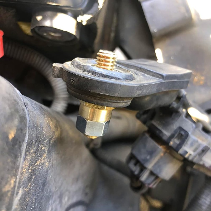 3/8"-16 Brass Stud Side Post Battery Terminal Bolt, Ampper Standard