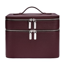 Estuche de Maquillaje, Gran capacidad, impermeable, Doble Capa, con separador extraíble