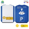 Parking Disc Blue with Ice Scraper for Windscreen Car Tyre