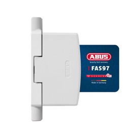 ABUS FAS97 Hinged Side Lock - Keyless Window Lock for the Hinged Side of Windows, Patio Door and Balcony Door - Burglary Protection Against Levering - Concealed Mountable - White