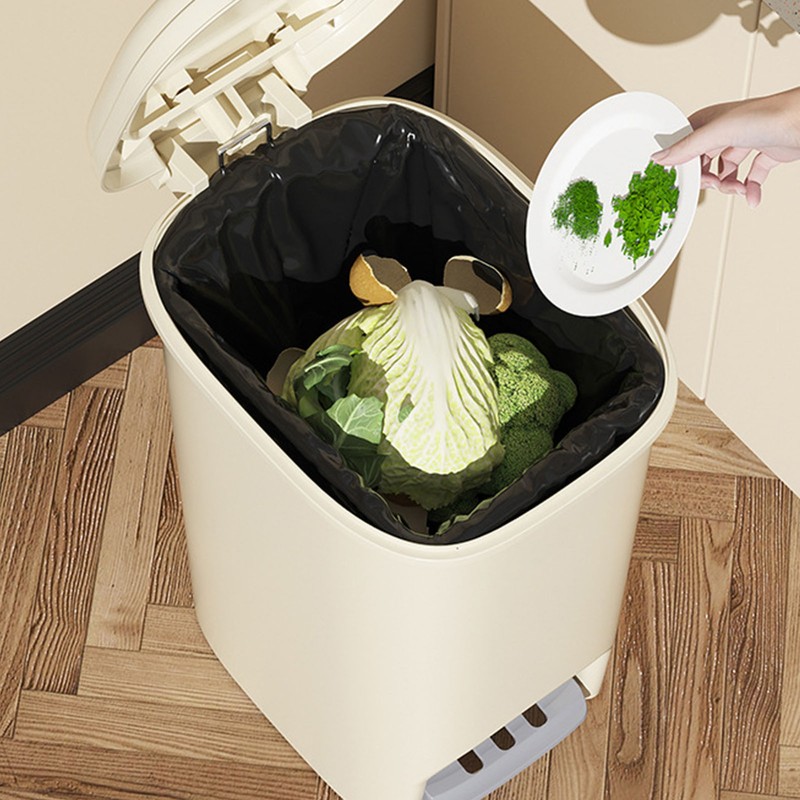 Foot Step Trash Can Large Capacity Versatile Stylish Lid Design