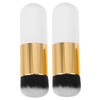VICASKY 2pcs Fluffy Synthetic Hair Makeup Brush for Travel Foundation