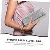 OATIPHO Women Evening Clutch Bag Sequins Pu Material Elegant Silver