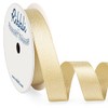 Ribbli Champagne Gold Ribbon Double Faced Purl Ribbon,Luxury Glitter Ribbon,5/8