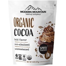 Organic Cocoa Powder (8 oz) Premium Cocoa, Bold Rich Flavor, Perfect for Baking, Fair Trade Certified, 100% Unsweetened Cocoa Powder, Non-GMO Sourced, Verified Gluten Free