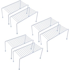 Kitchen Shelves, Cabinet Organization Mini Storage Shelf, Storage Rack Organizer for Kitchen, Fridge, Cabinet, Bathroom (White 6)