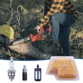 Air Filter for STIHL MS270 MS280 Chainsaw, AUMEL Air Filter + Petrol Filter + Oil Filter + Spark Plug MS 270 C and MS 280 C Filter Set Replacement Parts Chainsaw Filter Accessories