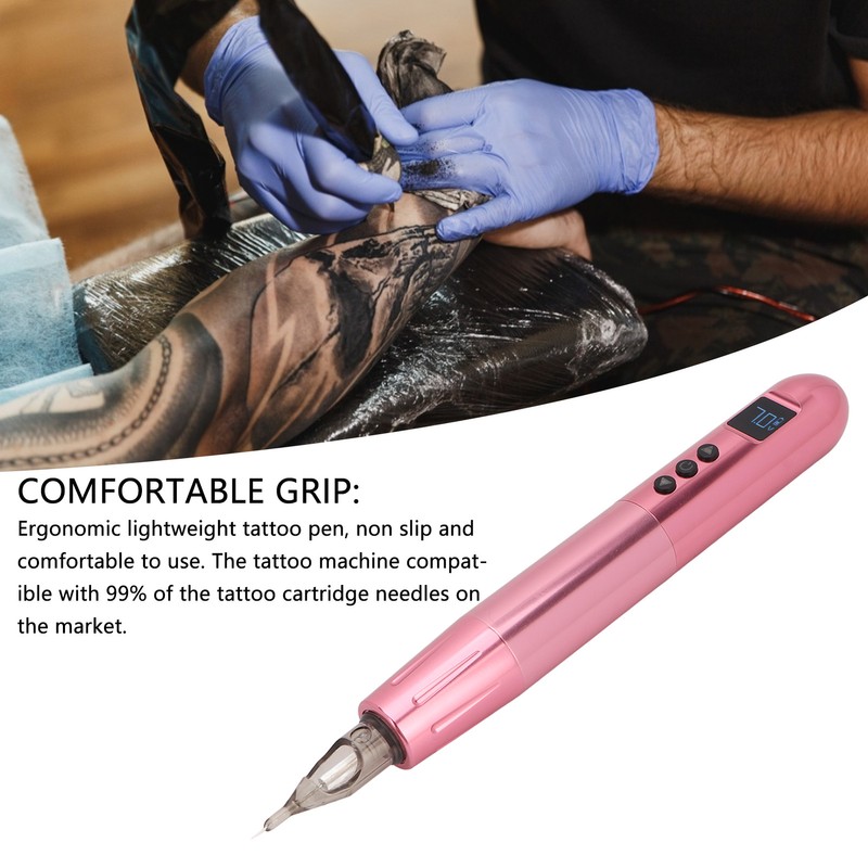 Wireless Tattoo Pen 2 In 1 Rechargeable Battery LED Display