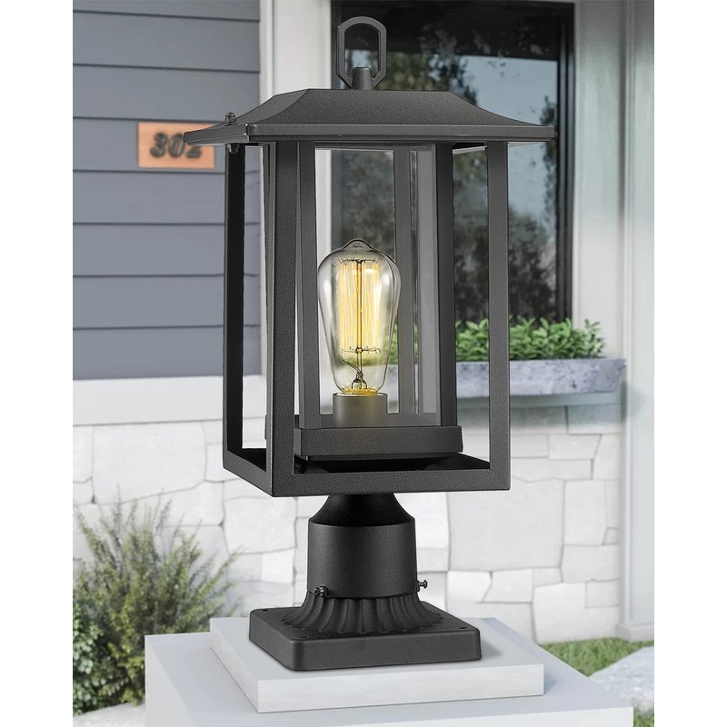 Beionxii Outdoor Post Light, Large Exterior Lamp Post Light Pier