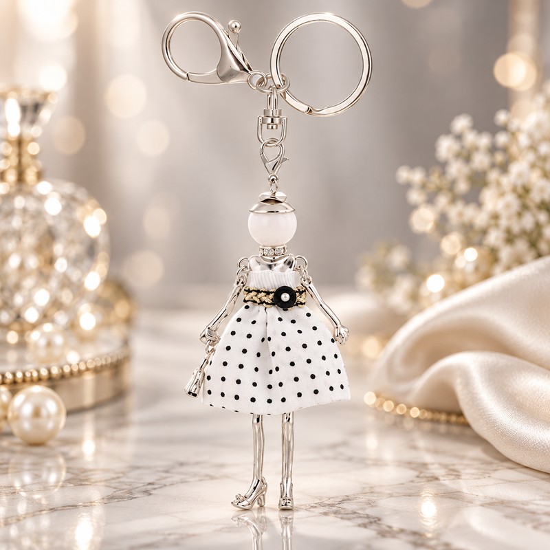 Handmade Tassel Fashionista Doll Keychain for Bags & Keys –