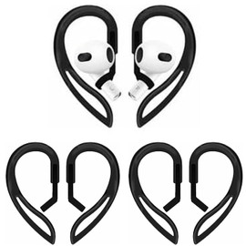 VSuRing 3 Pairs Ear Hooks for AirPods Pro 3 (2025) 2nd AirPods Pro AirPods 3rd 2 1 [360° Rotatable Multi-Dimensional Adjustable] Silicone Soft Comfortable Anti-Slip Sports Clamp (Pink)