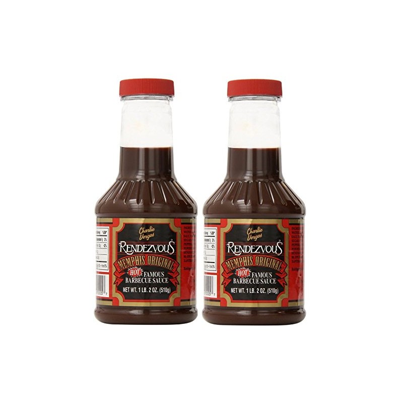 Charlie Vergos Rendezvous Hot Famous Memphis Barbecue Sauce HOT -