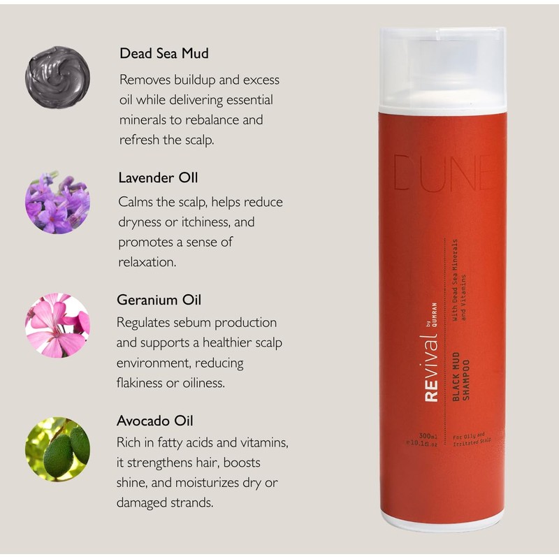 REvival Black Mud Shampoo - Deeply Cleanses & Balances -