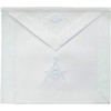 DEURA Masonic Blue Lodge Master Mason WHITE Leather Apron EMBROIDERED