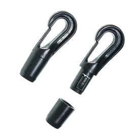 Craft County Black Locking Cord End Hooks – Fits 1/4 Bungee Rope, Shock Cord, or Other Similar Cordage (5 Pack)