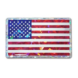 Elektroplate US Flag Reflective Decal 3.75” x 2.25” | Sticker Decal for Cars, Trucks, Coolers, Laptops, and More