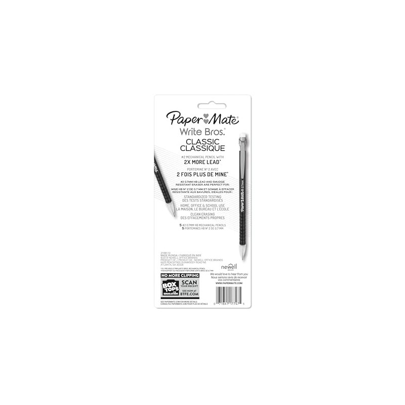 Paper Mate Portaminas 0.7MM, Write Bros Classic, Excelente para Pruebas