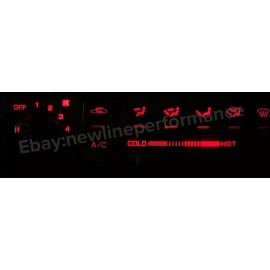 newlineperformance Climate Control Ac Heater RED LED Bulb Kit For Nissan 240sx S14 1995-1998
