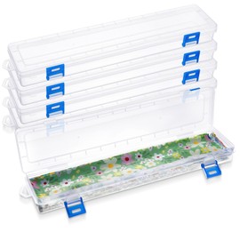 Tioncy 4 Pcs Fabric Strip Case Jelly Cotton Fabric Patchwork Roll Organizer Bulletin Board Border Storage Fabric Bolt Storage Sewing Fabric Organizer for 2.5 Inch Fabric Strips Arts Crafts Organizer