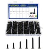 FASTENOVA 255pcs Black Wood Screws Assortment Kit, 304 Stainless Steel,